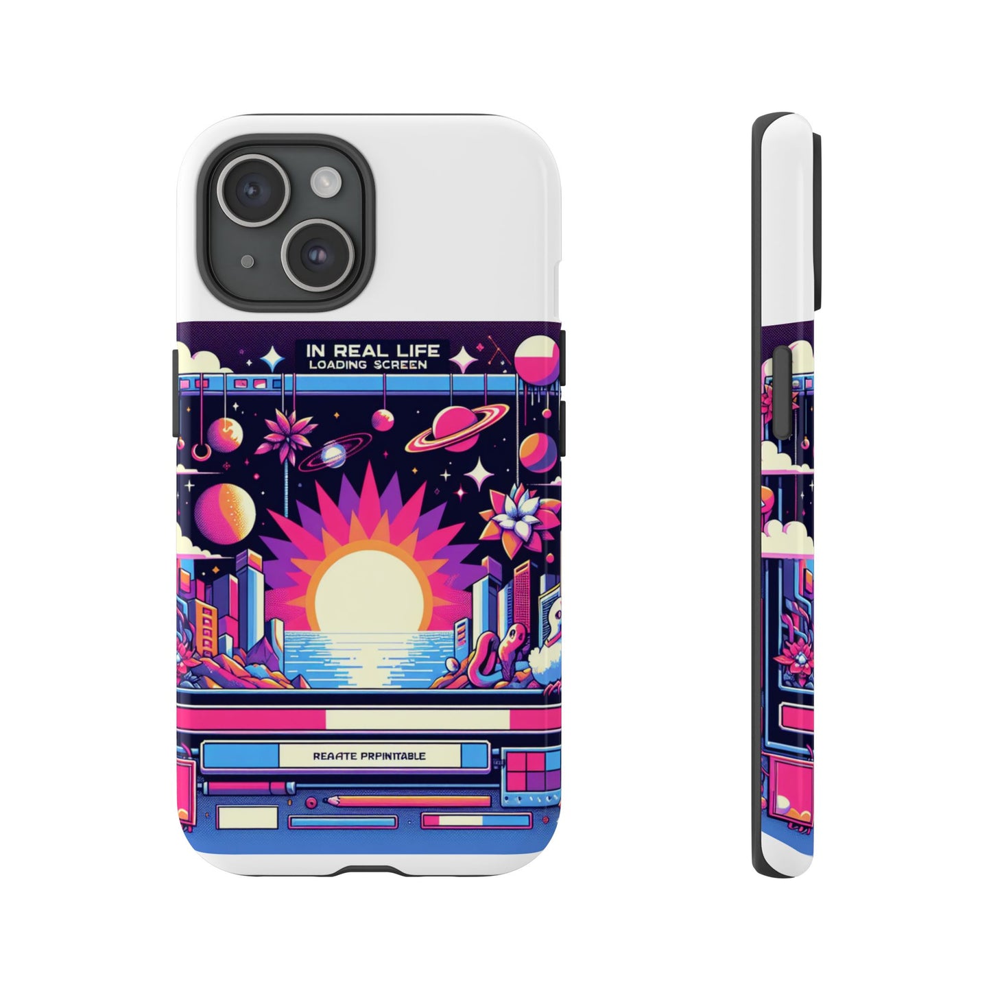 irl loading screen protective phone case for anime fans