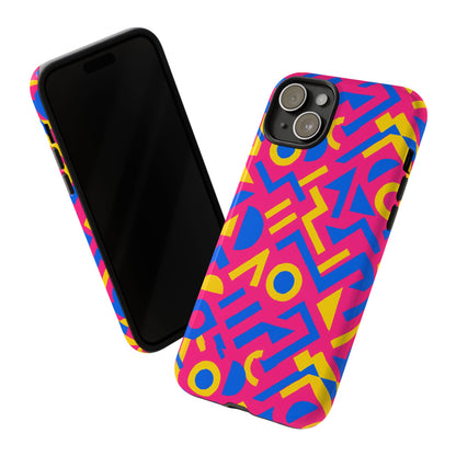 Vibrant Geometric 3D Wrap Protective Phone Case with Multicolour Design for Unique Style Compatible with iPhone 13, 14, 15 & 16 – all models including Pro, Pro Max & Plus