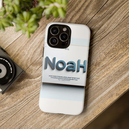 Stylish 3D Text Phone Case with Modern Design in Blue – Trendy Protection for Individuals – Compatible with iPhone 13, 14, 15 & 16 – All Models Including Pro, Pro Max & Plus