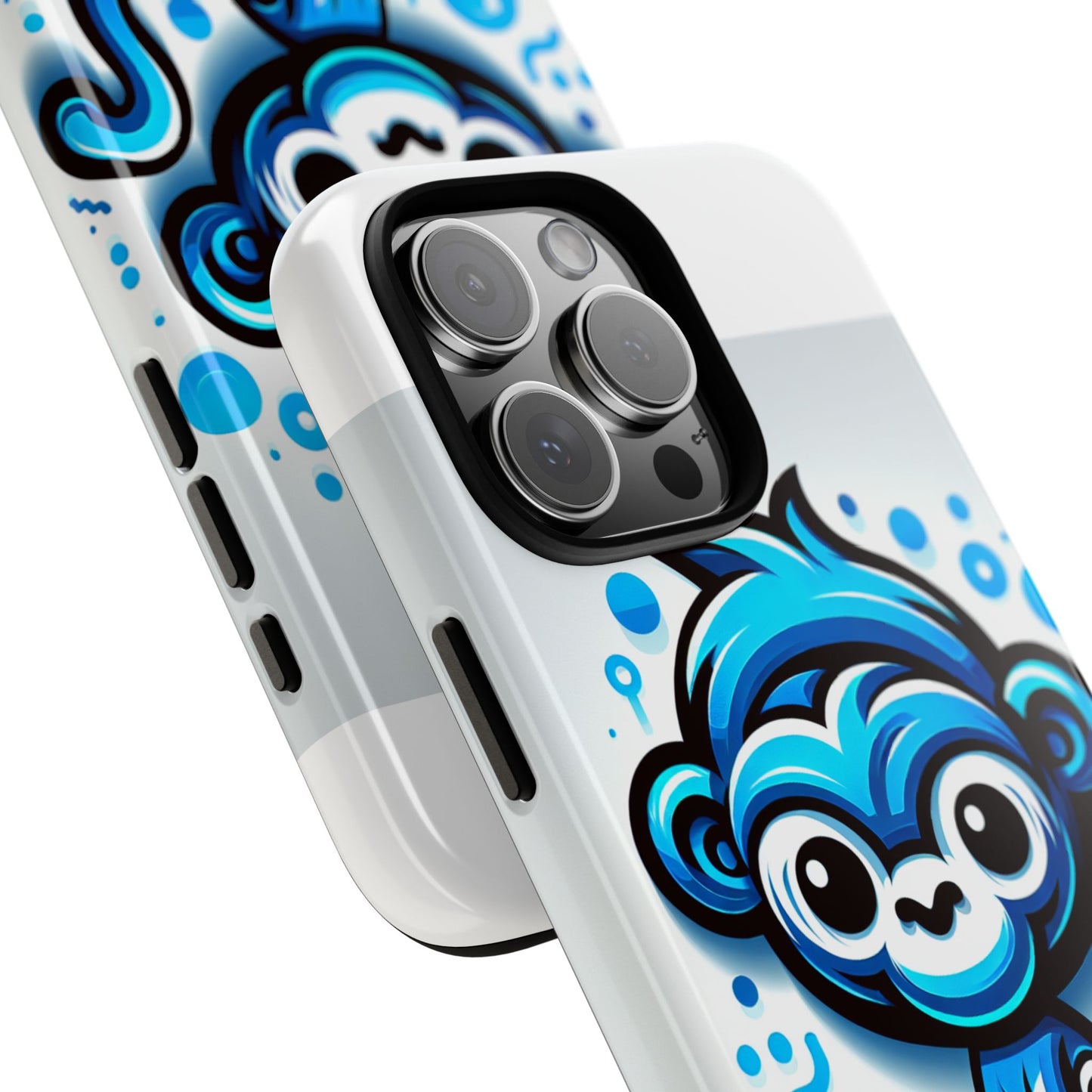 vibrant 3d wrap protective phone case with fun blue monkey design – stylish accessory for men and women – compatible with iphone 13, 14, 15 & 16 – all models including pro, pro max & plus