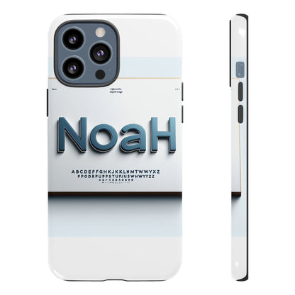 Stylish 3D Text Phone Case with Modern Design in Blue – Trendy Protection for Individuals – Compatible with iPhone 13, 14, 15 & 16 – All Models Including Pro, Pro Max & Plus