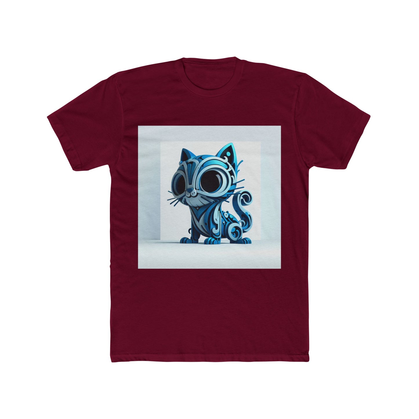 unisex t-shirt with animal graphic - soft blue cotton casual tee for men & women, stylish gift for animal lovers
