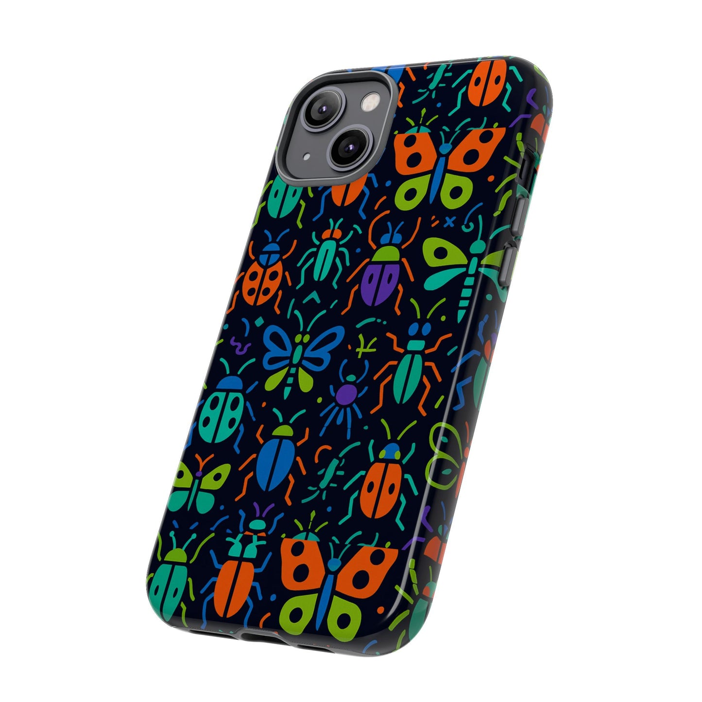 vibrant 3d insect phone case colourful stylish protective cover unique design for men and women compatible with iphone 13, 14, 15 & 16 – all models including pro, pro max & plus