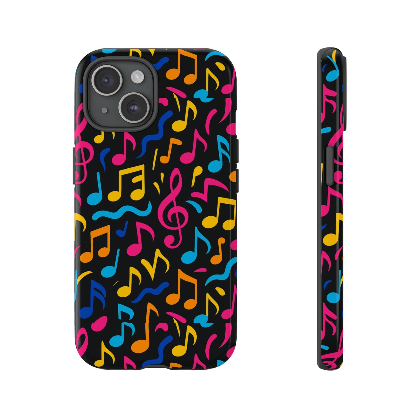 vibrant music themed phone case with colourful 3d design – stylish protection for music lovers – compatible with iphone 13, 14, 15 & 16 – all models including pro, pro max & plus