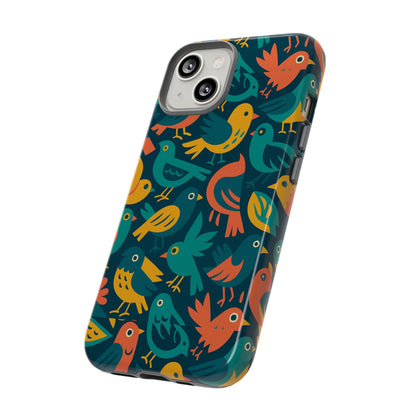 Multicolour Bird Pattern 3D Wrap Protective Phone Case – Vibrant Accessory for Self-Expression Compatible with iPhone 13, 14, 15 & 16 – all models including Pro, Pro Max & Plus