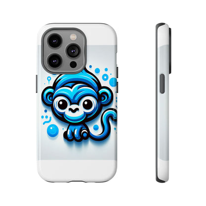 Vibrant 3D Wrap Protective Phone Case with Fun Blue Monkey Design – Stylish Accessory for Men and Women – Compatible with iPhone 13, 14, 15 & 16 – All Models Including Pro, Pro Max & Plus