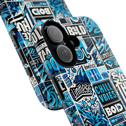 Blue Pattern Image 9 Phone Case for Smartphone Protection with 3D Wrap Design and Shock Absorption in Glossy or Matte Finish