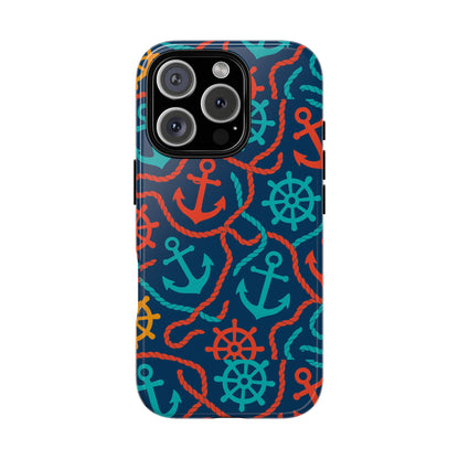 Nautical Multicolour 3D Wrap Protective Phone Case for Unique Style and Robust Protection Compatible with iPhone 13, 14, 15 & 16 – all models including Pro, Pro Max & Plus