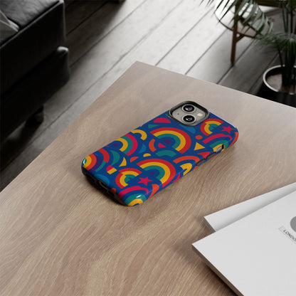 Vibrant 3D Geometric Phone Case in Multicolour Design for Stylish Protection Compatible with iPhone 13, 14, 15 & 16 – all models including Pro, Pro Max & Plus