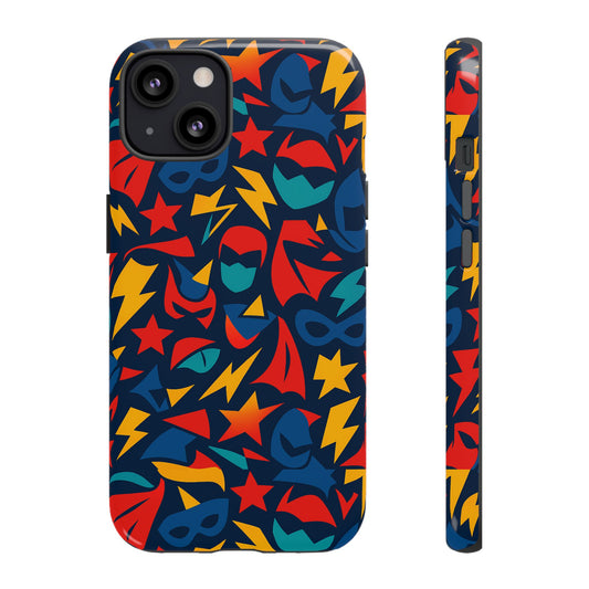 Vibrant Superhero Protective Phone Case with 3D Wrap Design – Stylish Unisex Protection for Smartphones Compatible with iPhone 13, 14, 15 & 16 – All Models Including Pro, Pro Max & Plus