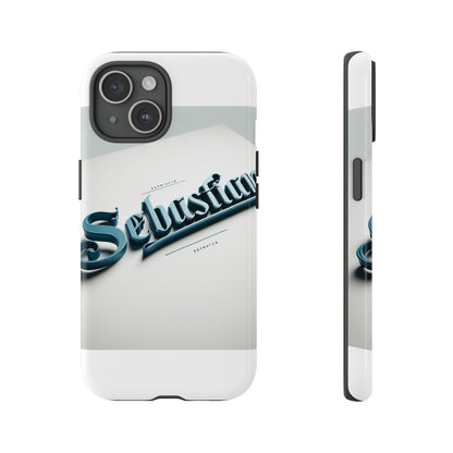 Vibrant 3D Wrap Protective Phone Case in Retro Blue Typography Stylish Accessory for Self-Expression Compatible with iPhone 13, 14, 15 & 16 – all models including Pro, Pro Max & Plus