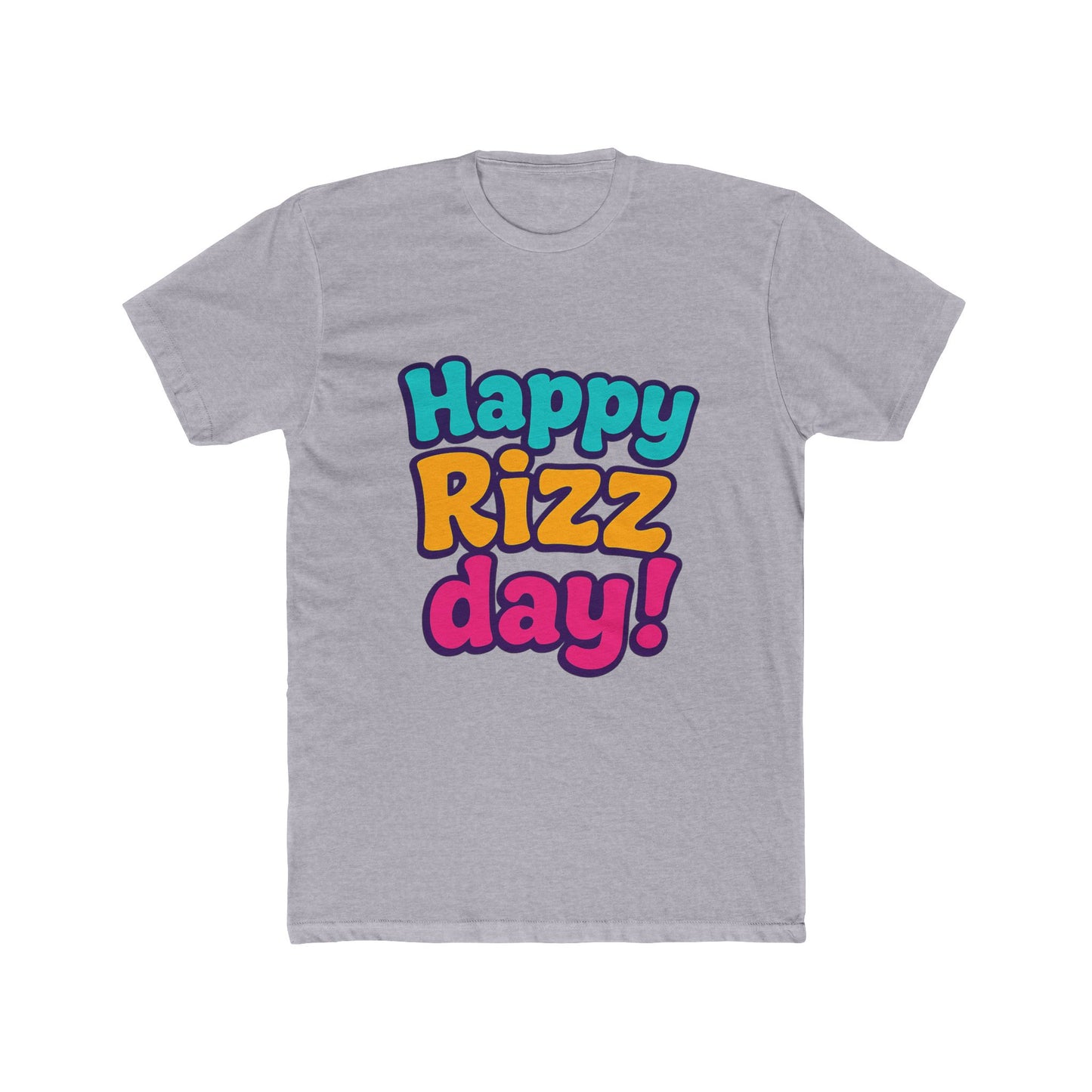 happy rizz day alphabet multicolor unisex t-shirt – vibrant graphic tee for everyday wear