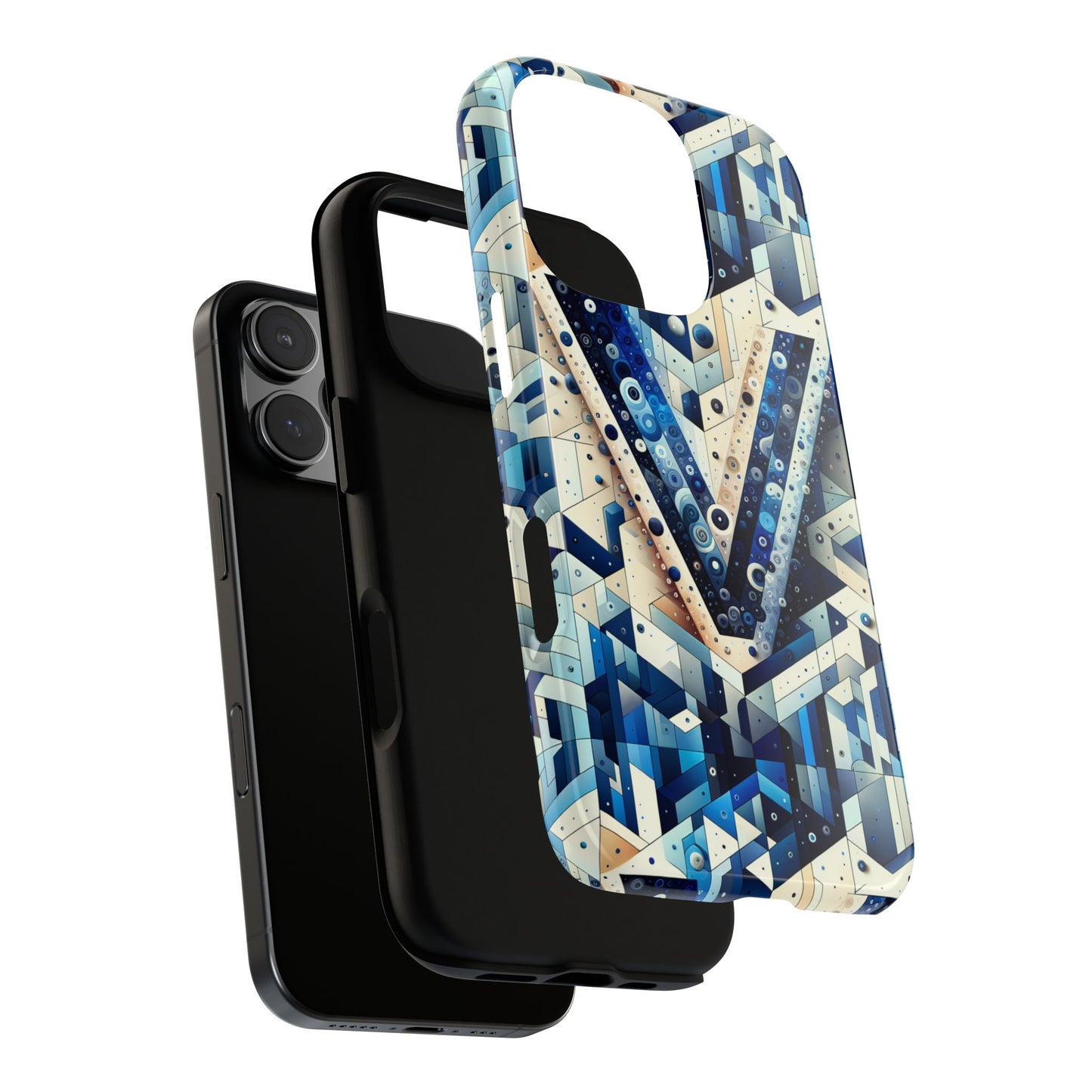 blue alphabet v phone case for samsung and iphone shockproof protective cover with 3d wrap design and uv resistance