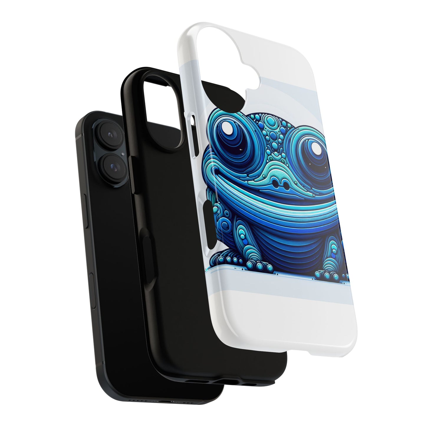 vibrant 3d animal-inspired phone case in blue for stylish protection and unique expression compatible with iphone 13, 14, 15 & 16 – all models including pro, pro max & plus