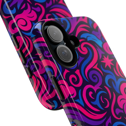 Vibrant 3D Abstract Swirl Phone Case for Creative Individuals – Stylish Protection for Smartphones Compatible with iPhone 13, 14, 15 & 16 – all models including Pro, Pro Max & Plus