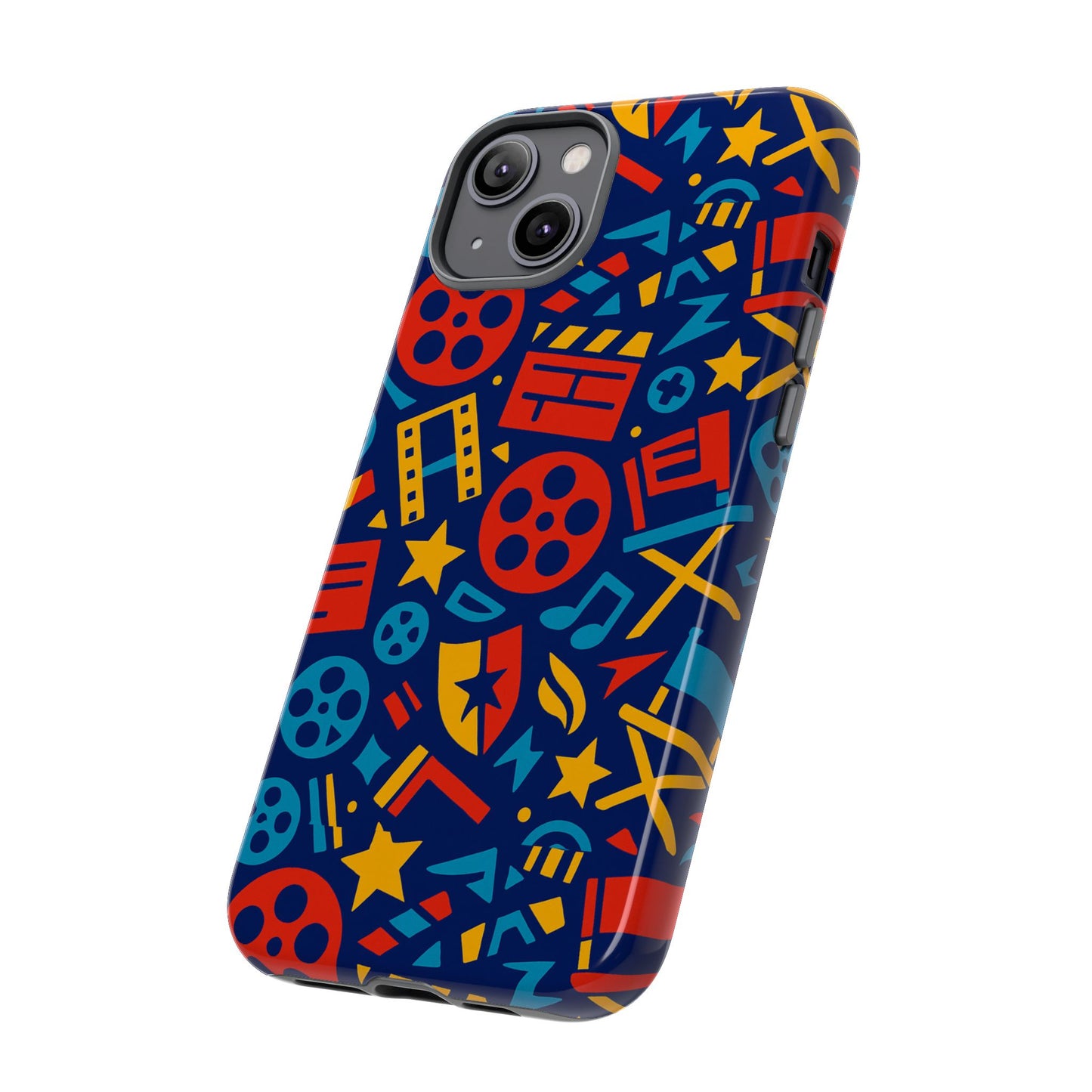 vibrant 3d movie icons protective phone case for kids and adults – stylish accessory – compatible with iphone 13, 14, 15 & 16 – all models including pro, pro max & plus