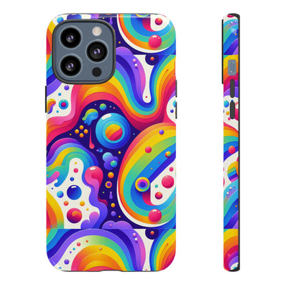 Pattern Image 6 Vibrant Shockproof Phone Case for Anime and Comic Fans with Retro Psychedelic Design Compatible with iPhone 13, 14, 15 & 16 – all models including Pro, Pro Max & Plus