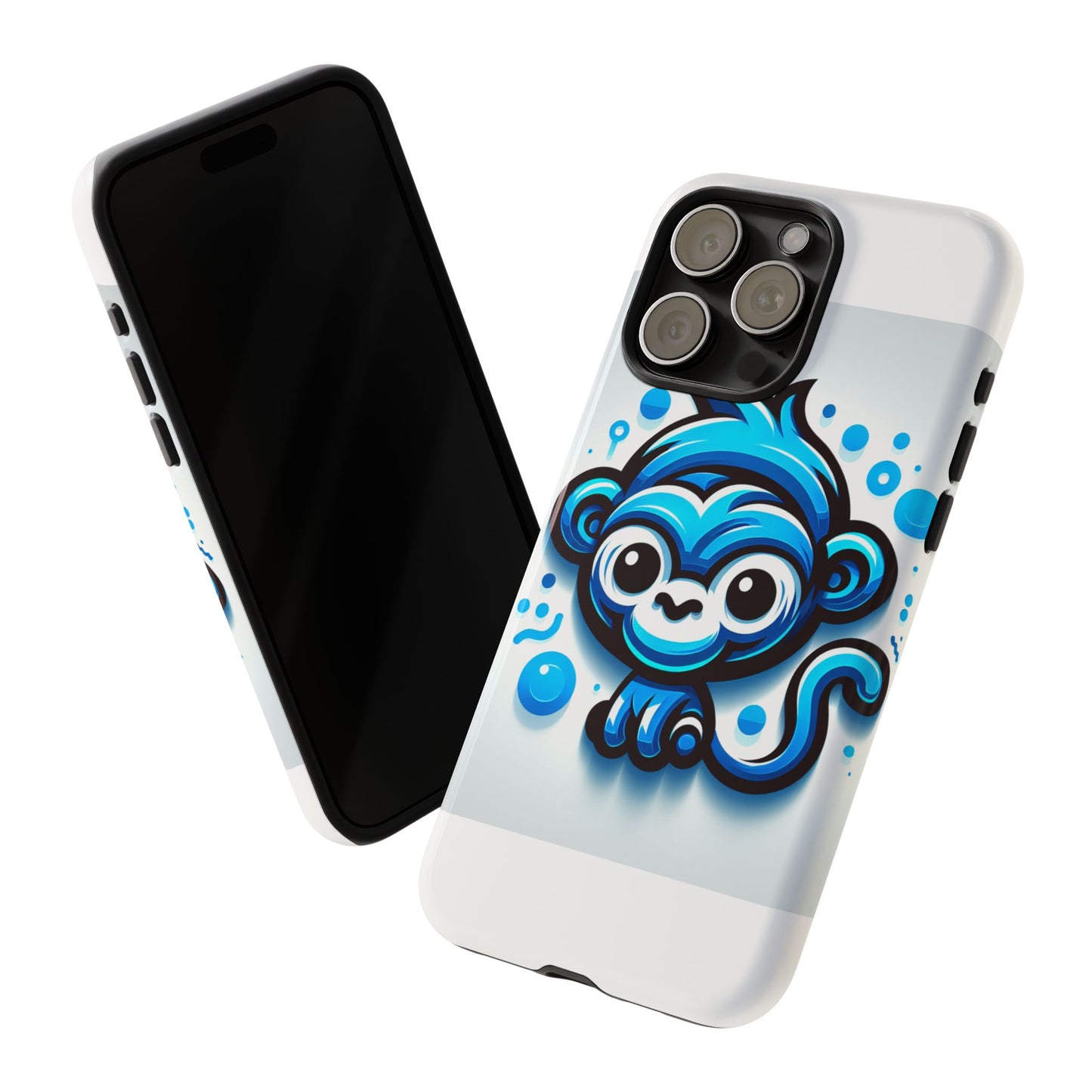 vibrant 3d wrap protective phone case with fun blue monkey design – stylish accessory for men and women – compatible with iphone 13, 14, 15 & 16 – all models including pro, pro max & plus