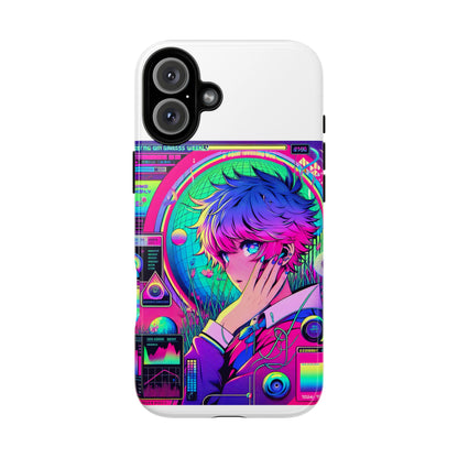 Touching Grass Weekly 3D Protective Phone Case for Anime Lovers, Durable Shock Absorption, UV Protected, Glossy or Matte Finish Options