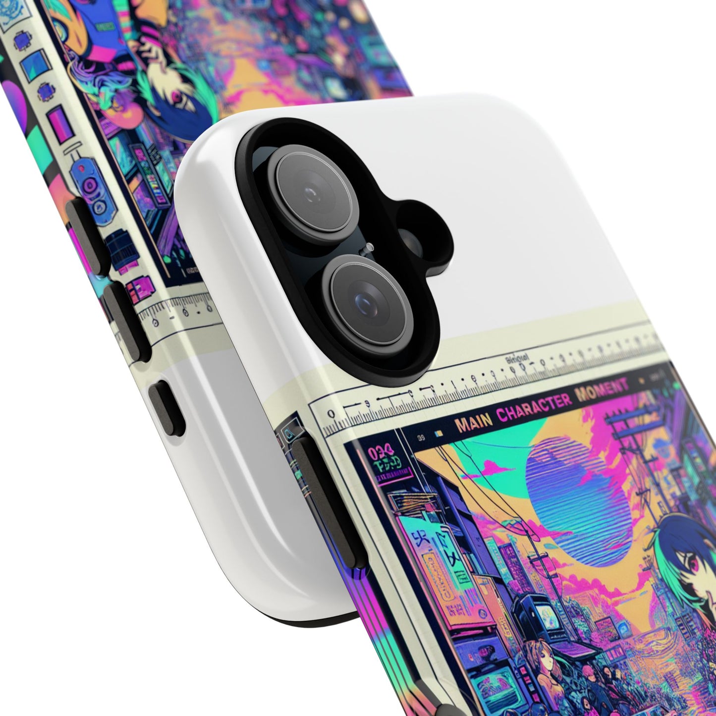 main character moment protective phone case, 3d wrap design, durable tpu silicone, uv protected, anime and comic inspired, unique gift for tech enthusiasts