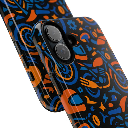 Vibrant Motorcycle Phone Case in Multicolour Design for Stylish Protection Compatible with iPhone 13, 14, 15 & 16 – All Models Including Pro, Pro Max & Plus