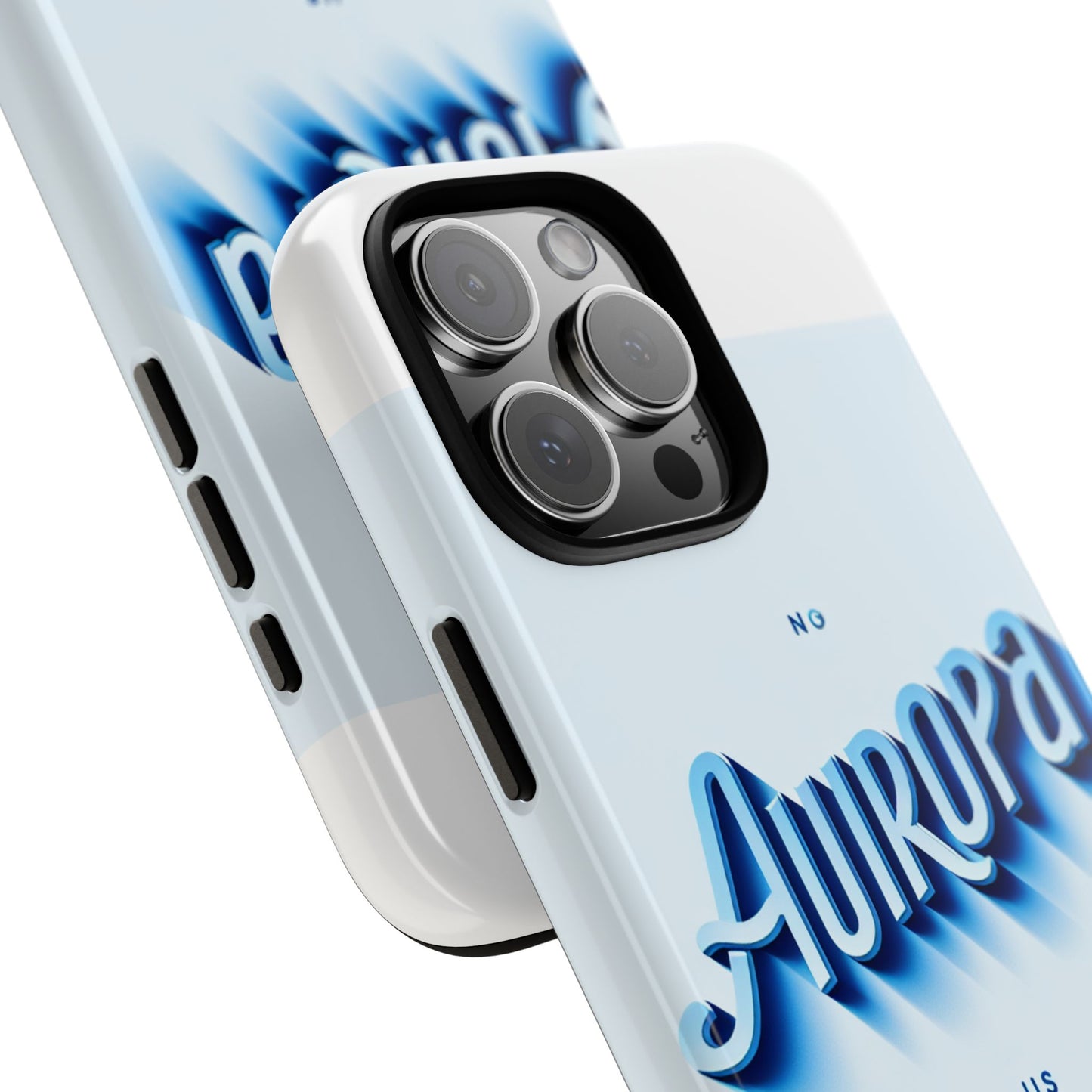 protective phone case with retro typography design in blue for stylish protection, compatible with iphone 13, 14, 15 & 16 – all models including pro, pro max & plus