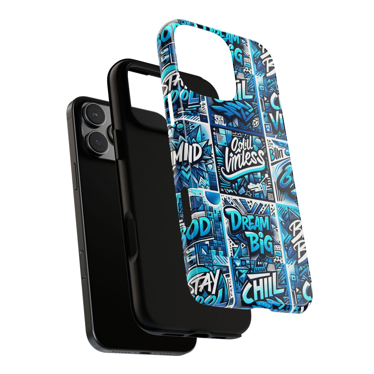 blue pattern image 27 phone case for mobile phones shockproof protective cover with 3d wrap design anime comic style for men women and teenagers