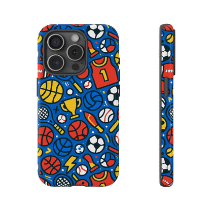 Vibrant Sports-Themed Protective Phone Case with 3D Design for Unique Style – Compatible with iPhone 13, 14, 15 & 16 – All Models Including Pro, Pro Max & Plus