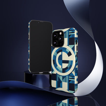 Letter Blue Alphabet G Phone Case with 3D Wrap and Shock Absorption for Kids and Teens Stylish Protective Cover for Smartphones