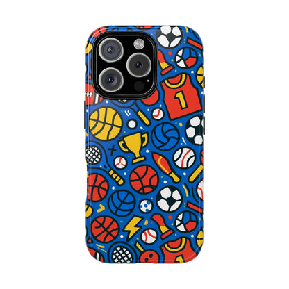 Vibrant Sports-Themed Protective Phone Case with 3D Design for Unique Style – Compatible with iPhone 13, 14, 15 & 16 – All Models Including Pro, Pro Max & Plus