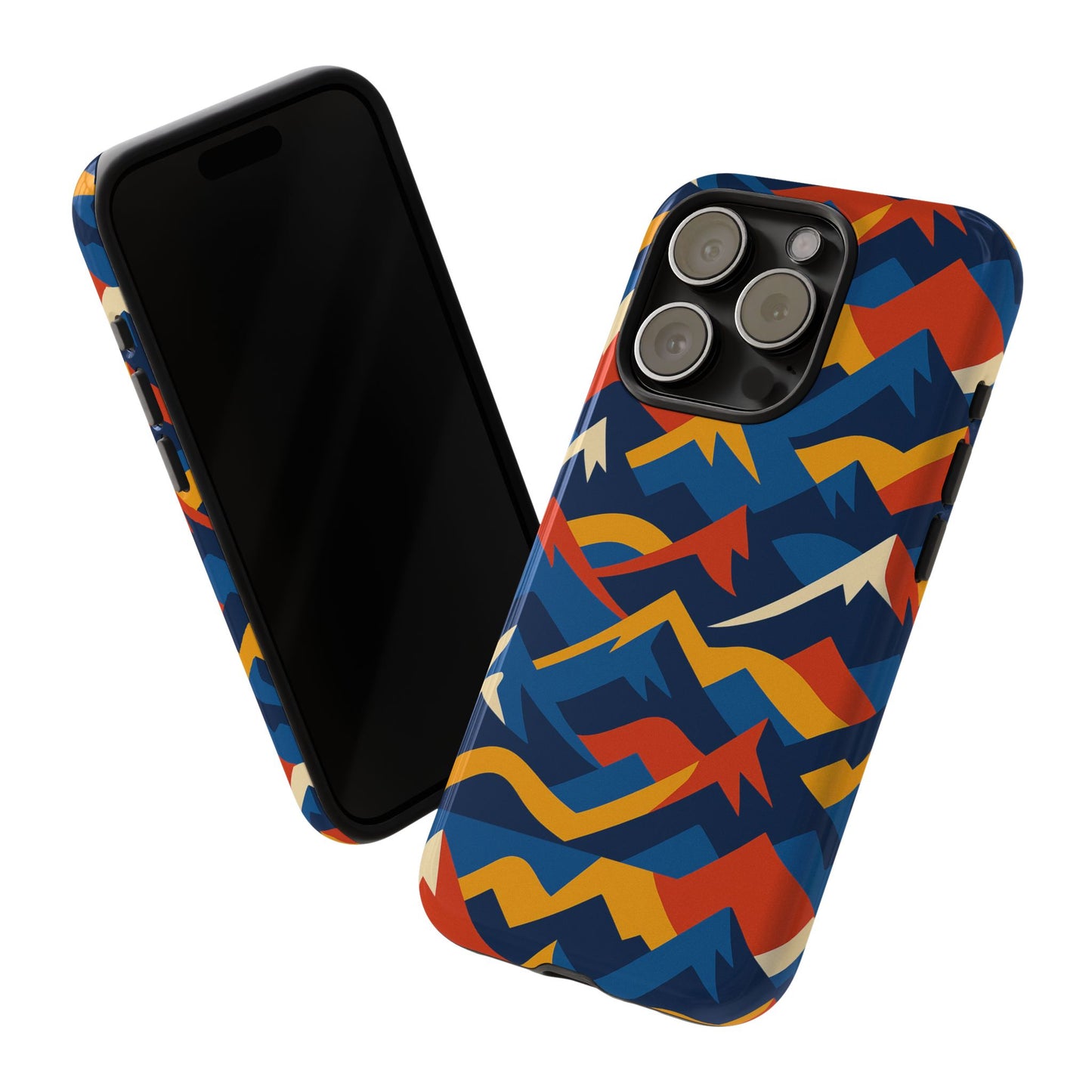vibrant 3d mountain design protective phone case for unique accessory lovers compatible with iphone 13, 14, 15 & 16 – all models including pro, pro max & plus