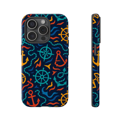 Nautical Multicolor Protective Phone Case with 3D Wrap Design for Unique Style and Self-Expression Compatible with iPhone 13, 14, 15 & 16 – all models including Pro, Pro Max & Plus
