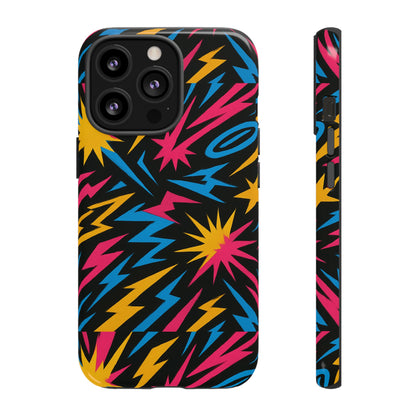 Multicolour Cartoon 3D Wrap Protective Phone Case – Funky Lightning Design for Trendy Individuals – Stylish Protection Compatible with iPhone 13, 14, 15 & 16 – All Models Including Pro, Pro Max & Plus