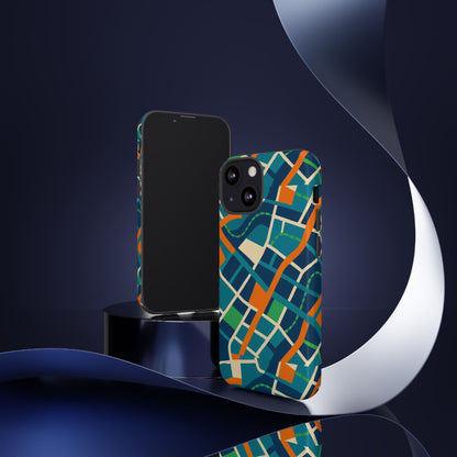 Multicolour Abstract Geometric Phone Case for Stylish Protection Compatible with iPhone 13, 14, 15 & 16 – All Models Including Pro, Pro Max & Plus