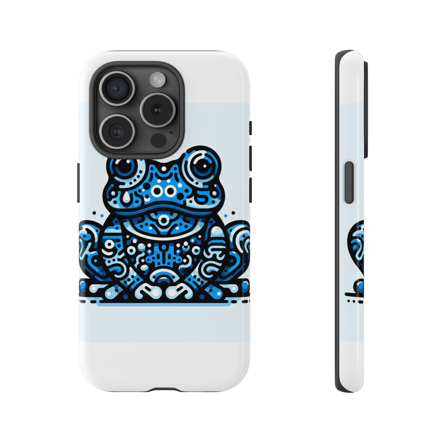 vibrant 3d blue animal print protective phone case for bold individuals – stylish protection compatible with iphone 13, 14, 15 & 16 – all models including pro, pro max & plus