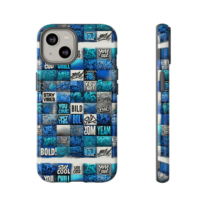 Vibrant 3D Graphic Protective Phone Case with Blue Design – Playful Accessory for Stylish Protection Compatible with iPhone 13, 14, 15 & 16 – all models including Pro, Pro Max & Plus