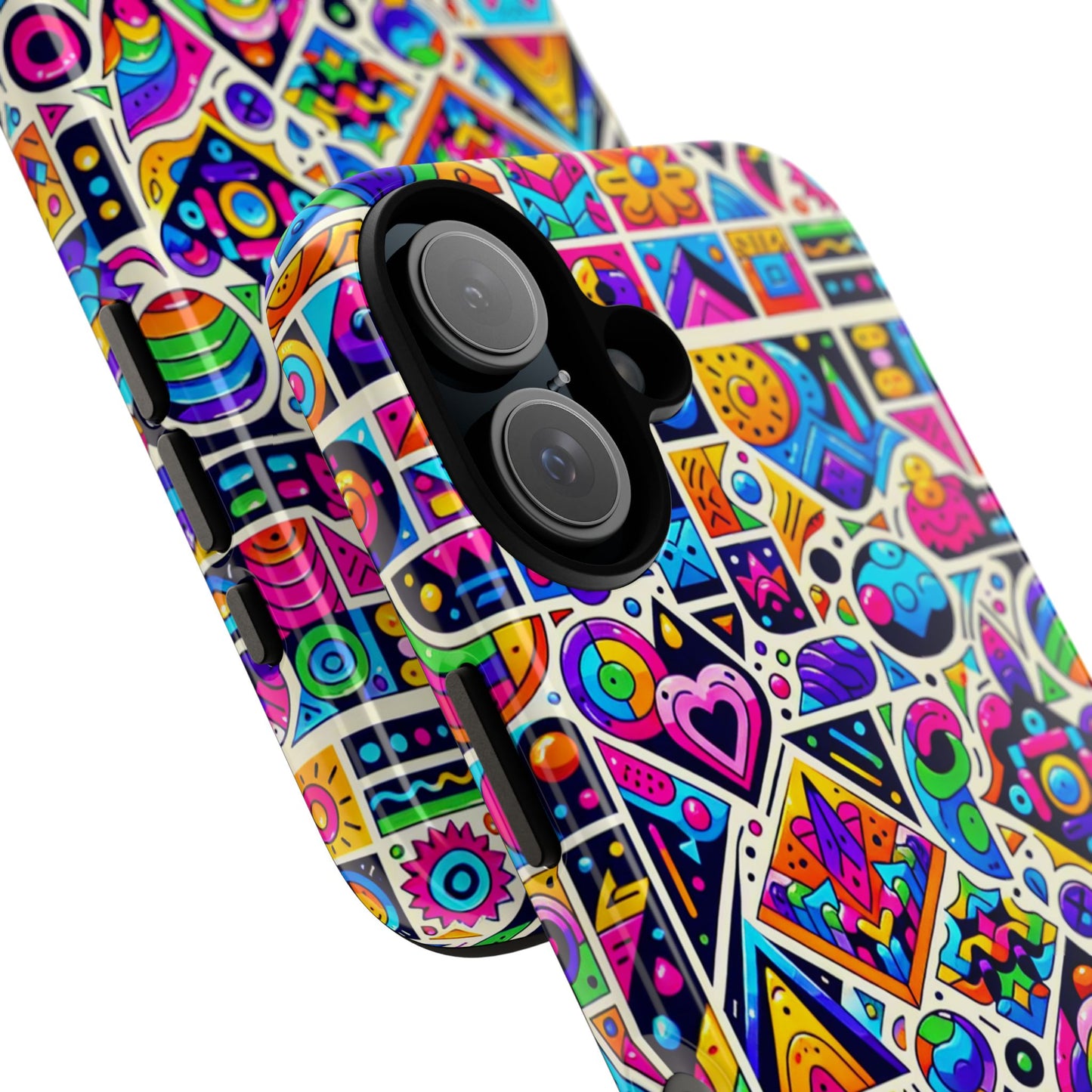 pattern image 4 vibrant anime retro shockproof phone case for men women