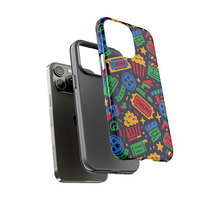 Vibrant Multicolour Cinema-Themed 3D Wrap Protective Phone Case for Self-Expression Stylish Protection Compatible with iPhone 13, 14, 15 & 16 – all models including Pro, Pro Max & Plus