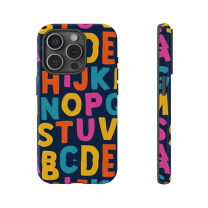 Multicolour Alphabet 3D Wrap Protective Phone Case for Unique Style and Playful Expression Compatible with iPhone 13, 14, 15 & 16 – All Models Including Pro, Pro Max & Plus