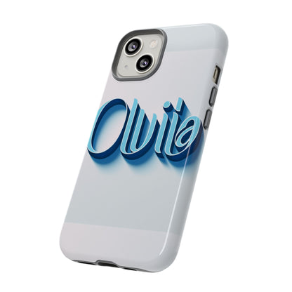 Olivia Blue Anime Comic Style 3D Wrap Shockproof Phone Case for Women and Girls Durable UV Protected Silicone Cover with Glossy or Matte Finish