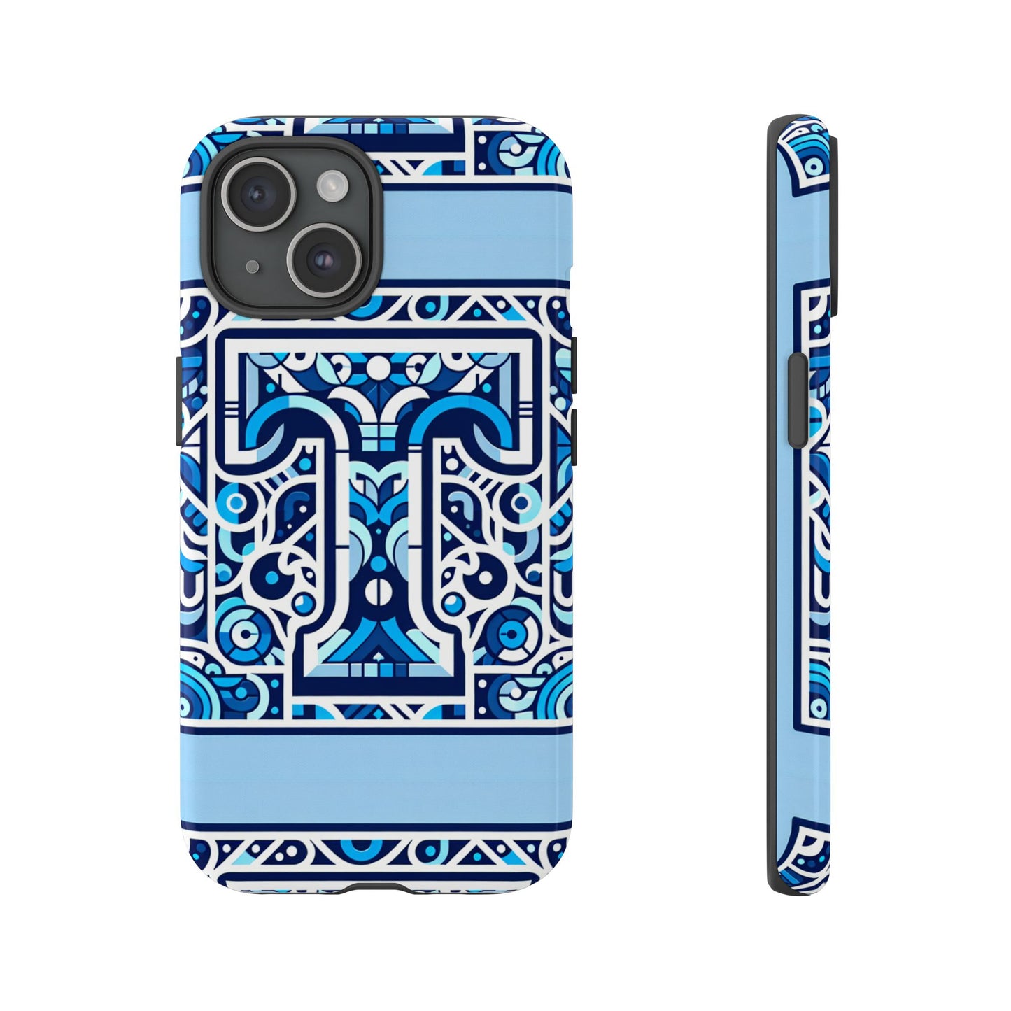 blue alphabet t phone case with 3d wrap shock absorption and uv protection for kids and teens
