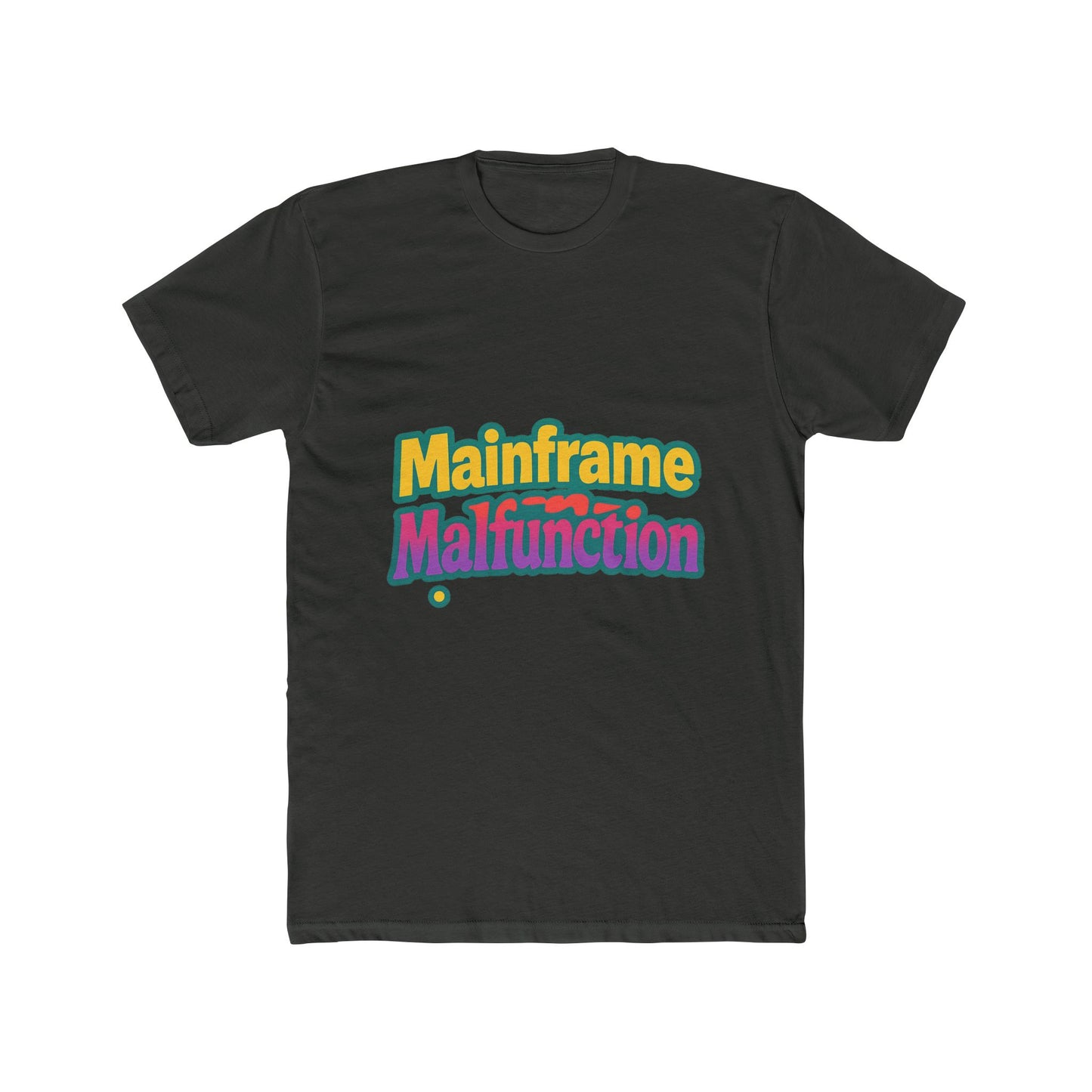 mainframe malfunction unisex t-shirt - multicolor sci-fi graphic tee - comfortable cotton blend top