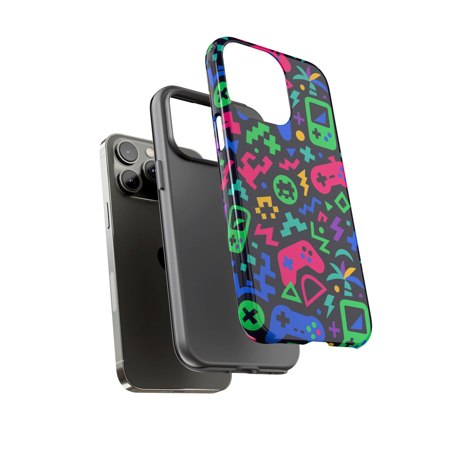 vibrant 3d gaming design protective phone case for creative expression and stylish protection, compatible with iphone 13, 14, 15 & 16 – all models including pro, pro max & plus