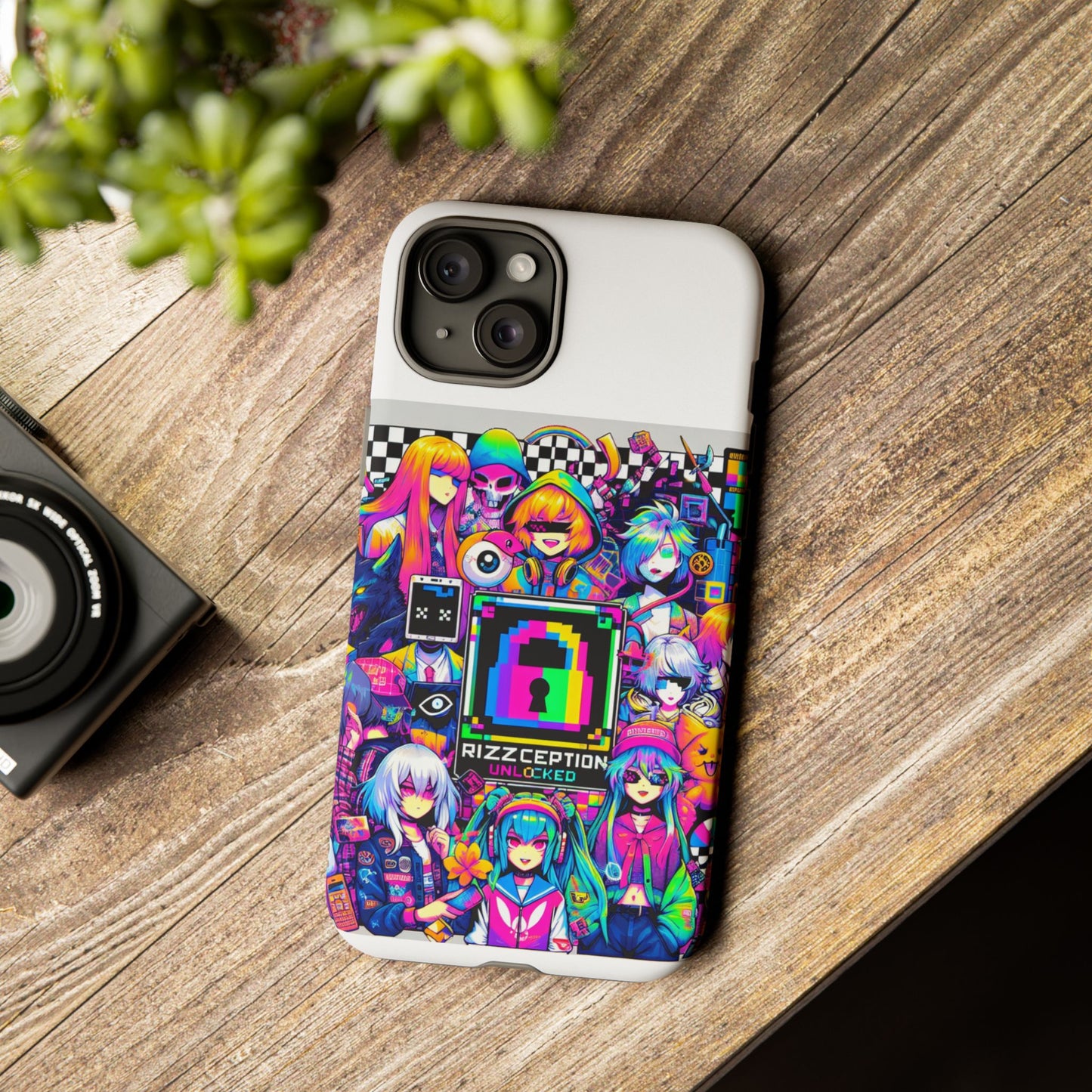 rizzception unlocked 3d wrap protective phone case for anime lovers