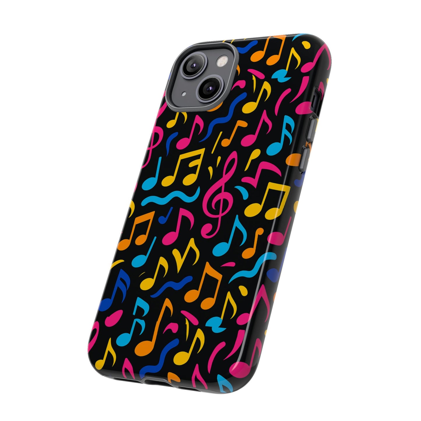 vibrant music themed phone case with colourful 3d design – stylish protection for music lovers – compatible with iphone 13, 14, 15 & 16 – all models including pro, pro max & plus