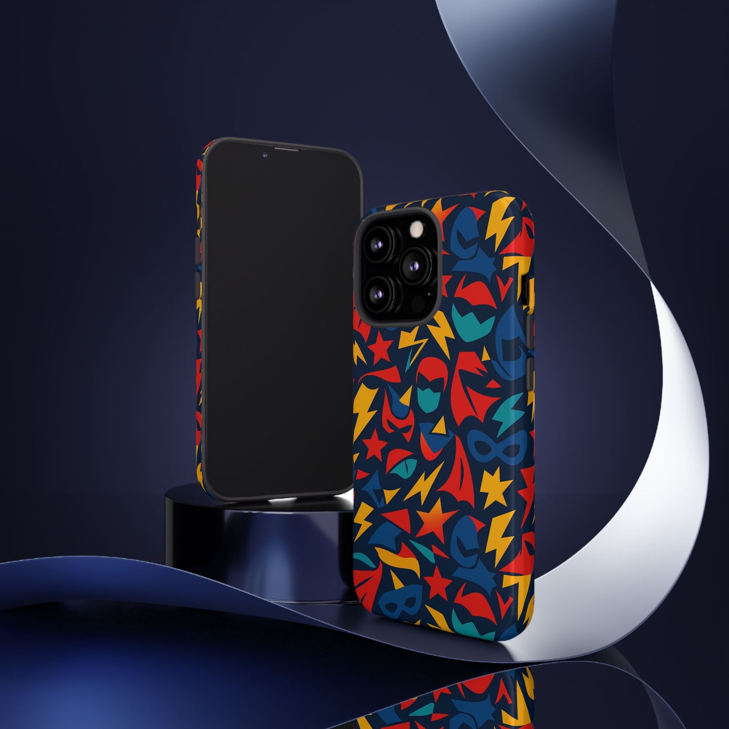 vibrant superhero protective phone case with 3d wrap design – stylish unisex protection for smartphones compatible with iphone 13, 14, 15 & 16 – all models including pro, pro max & plus