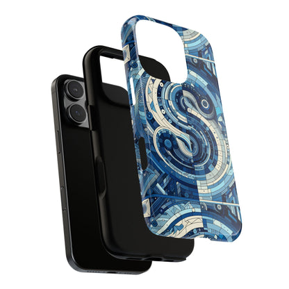 Blue Alphabet S Phone Case for Samsung and iPhone Shockproof Protective Cover with 3D Wrap Design and Vibrant Print