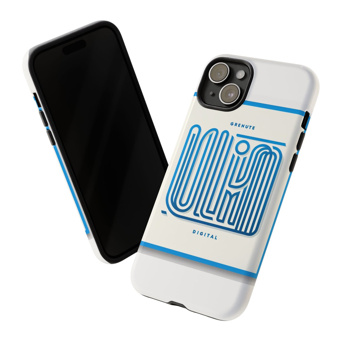 vibrant 3d wrap phone case in blue alphabet design for stylish protection compatible with iphone 13, 14, 15 & 16 – all models including pro, pro max & plus