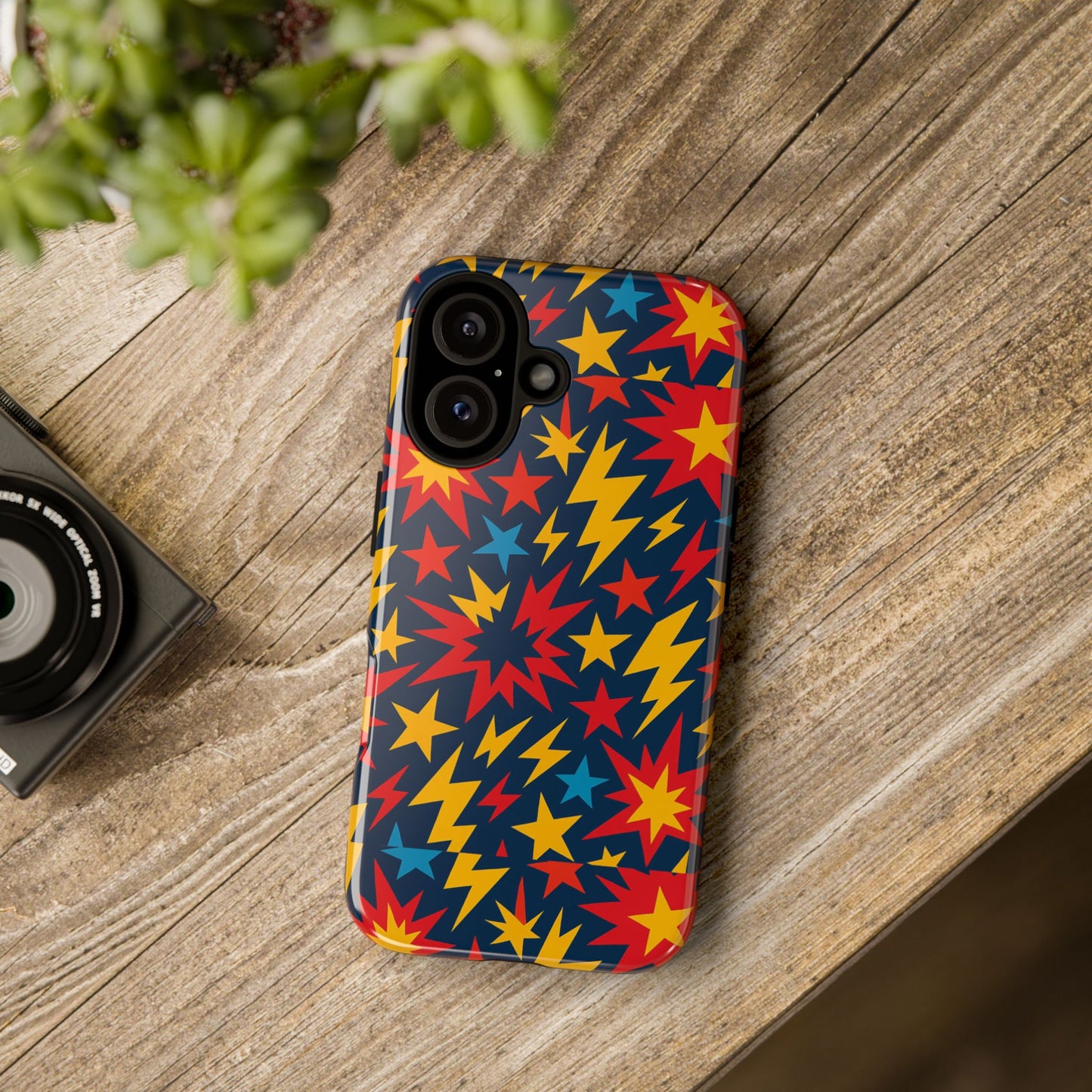 vibrant 3d superhero phone case with colourful lightning design for men and women, stylish protection compatible with iphone 13, 14, 15 & 16 – all models including pro, pro max & plus