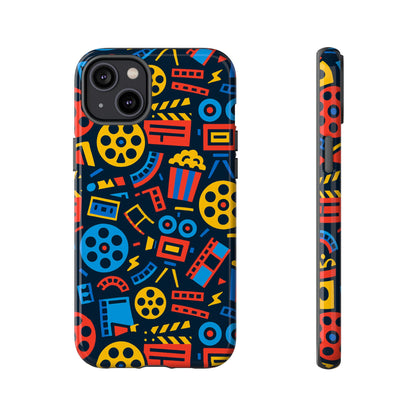 Vibrant 3D Film Reel Protective Phone Case for Unique Style and Robust Protection Compatible with iPhone 13, 14, 15 & 16 – all models including Pro, Pro Max & Plus